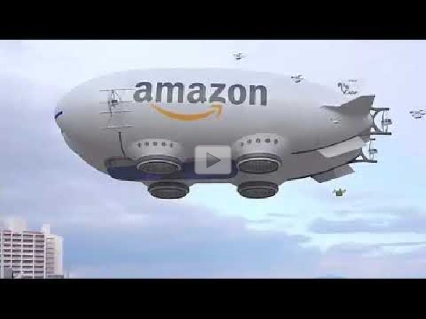 amazon blimp with drones